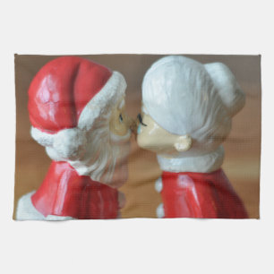 Linge De Cuisine Kissing Santas