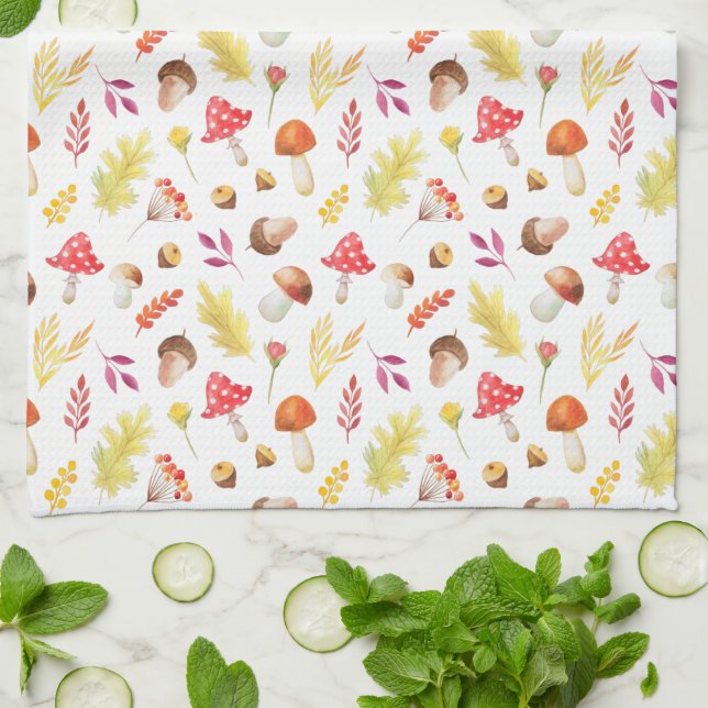Linge De Cuisine Kitchen Towel - Autumnal Pattern (Plié)
