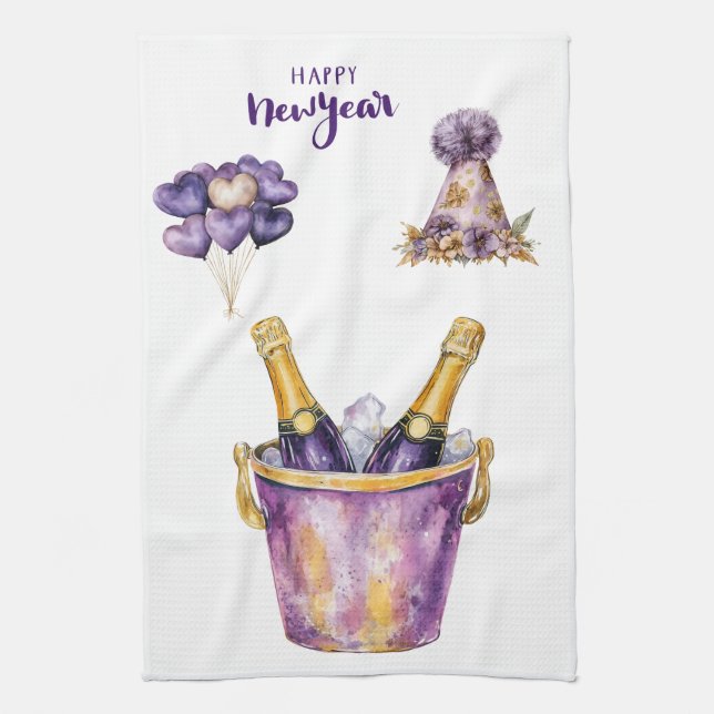Linge De Cuisine Kitchen Towels-Happy New Year Kitchen Towels (Vertical)