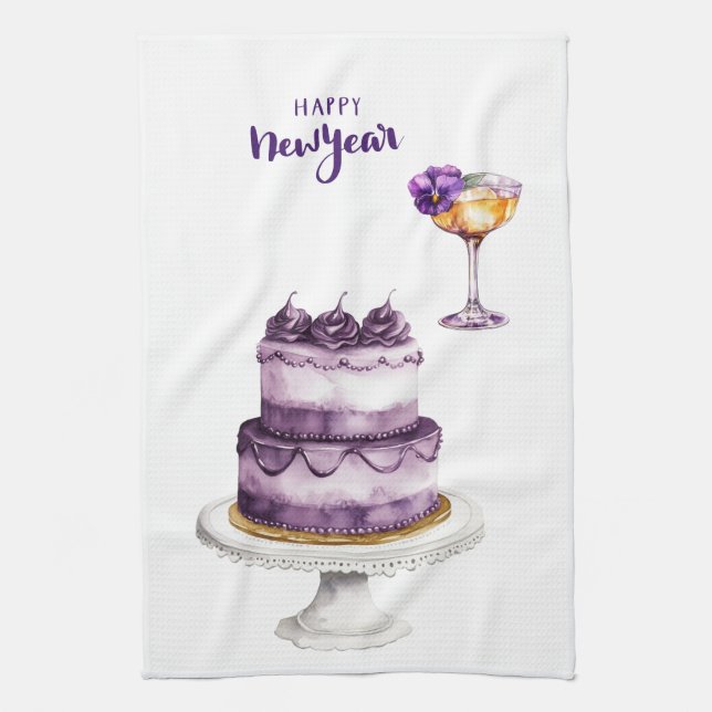 Linge De Cuisine Kitchen Towels-Happy New Year Kitchen Towels (Vertical)