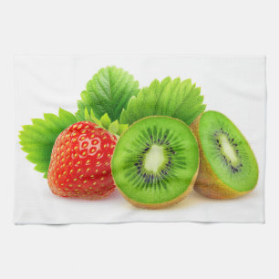 Linge De Cuisine Kiwi et fraise