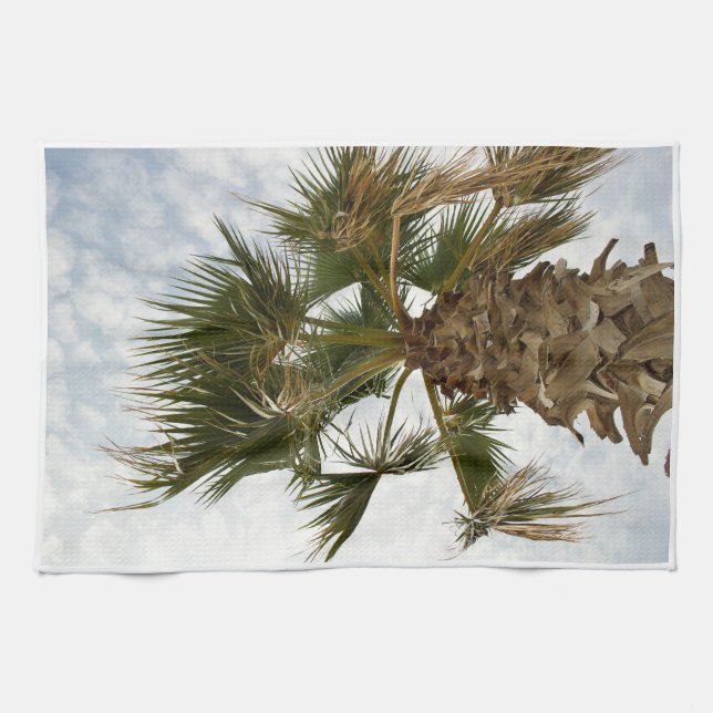 Linge De Cuisine Kökshandduk med palmtryck – foto från Kroatien (Horizontal)