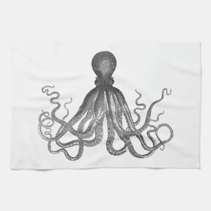 Linge De Cuisine Kraken - poulpe géant noir/Cthulu