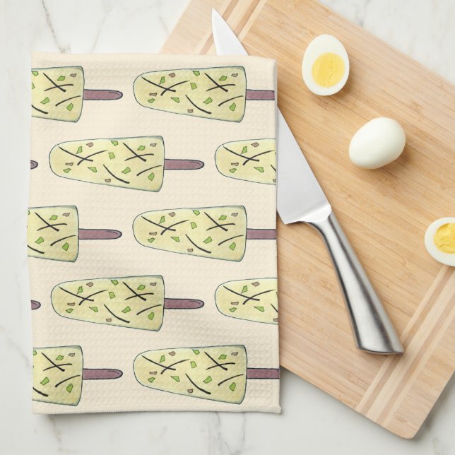 Linge De Cuisine Kulfi Qulfi Crème indienne de glace Dessert congel (Quart Plié)