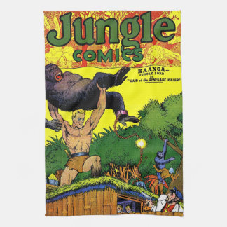 Linge De Cuisine La bande dessinée Vintage de Jungle Gorilla