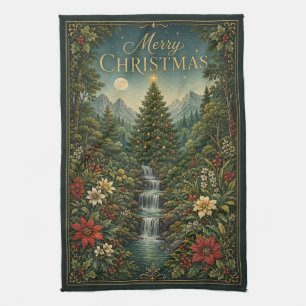 Linge De Cuisine La Cascade de la Magie de Noël