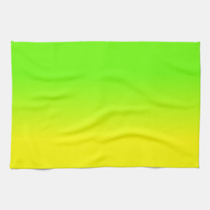 Linge De Cuisine La couleur jaune verte et au néon au néon d'ombr