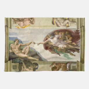 Linge De Cuisine La Création de l'Homme par Michel-Ange (Création d