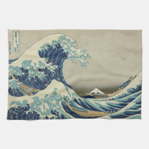 Linge De Cuisine La Grande Vague au large de Kanagawa