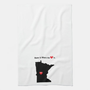 Linge De Cuisine La maison est où le coeur MINNESOTA