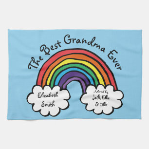 Linge De Cuisine La meilleure grand-mère Mamie jamais Arc-en-ciel B