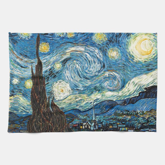 Linge De Cuisine La nuit étoilée de Vincent van Gogh (Horizontal)