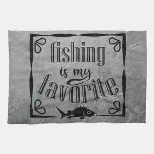 Linge De Cuisine La pêche est ma citation préférée