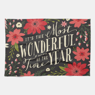 Linge De Cuisine La période la plus merveilleuse de l'année Fête Fl