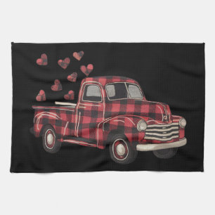 Linge De Cuisine La Saint-Valentin Camion Drôle Buffalo Plaid Léopa