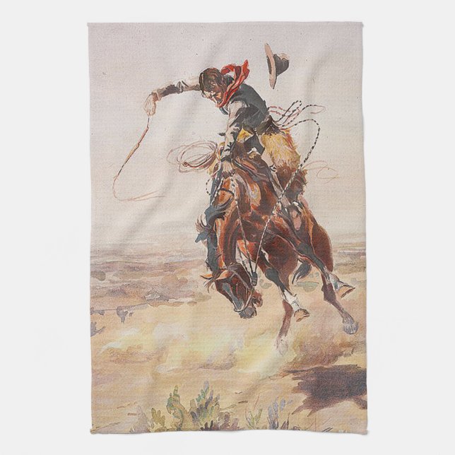 Linge De Cuisine La vie de cowboy de PIÈCE EN T (Vertical)