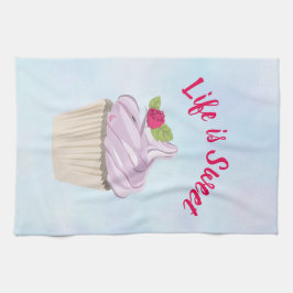 Linge De Cuisine La vie est du gâteau rose doux