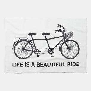 Linge De Cuisine La vie est un beau tour, bicyclette tandem