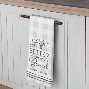 Linge De Cuisine La vie personnalisée est meilleure à la plage Plai