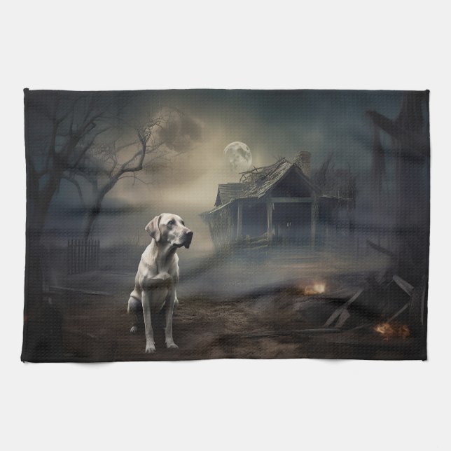 Linge De Cuisine Labrador Halloween (Horizontal)