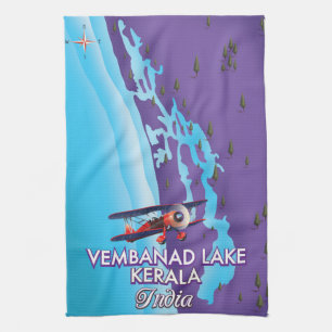 Linge De Cuisine Lac de Vembanad, Inde poster voyage