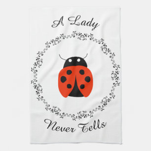 Linge De Cuisine Lady Bug - Une Dame Ne Dit Jamais Personnalisé