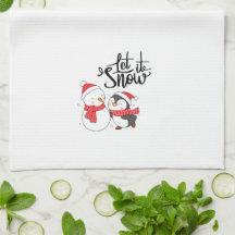 Laisser neiger avec un Snowman et un Penguin sur