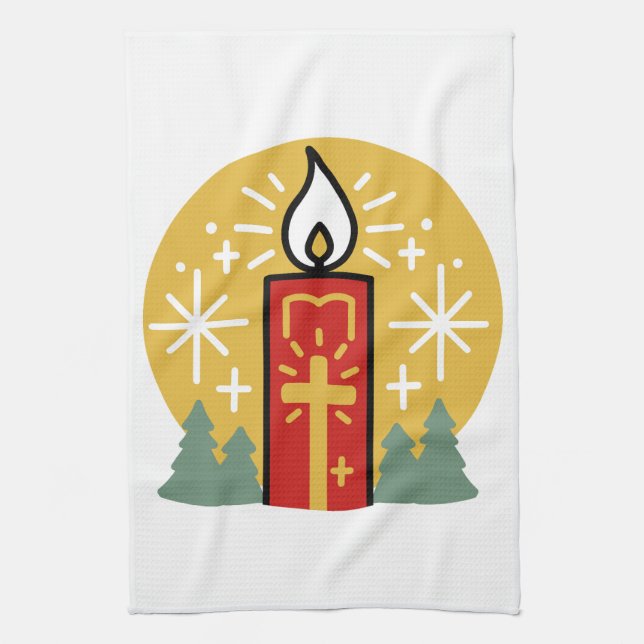 Linge De Cuisine Laissez Faith être votre plus brillant Star Candle (Vertical)