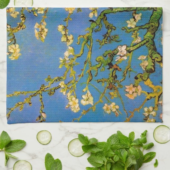 Linge De Cuisine L'amandier en fleurs par Vincent van Gogh (Plié)