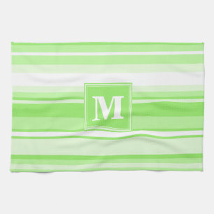 Linge De Cuisine Landes vertes de chaux monogrammes