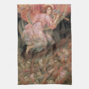 Linge De Cuisine L'ange jouant de la flûte aux âmes en enfer d'Evel