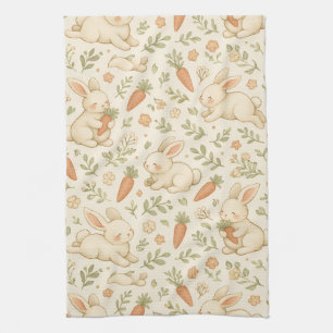 Linge De Cuisine Lapin Mignon & Motif Cottage Carotte (3)