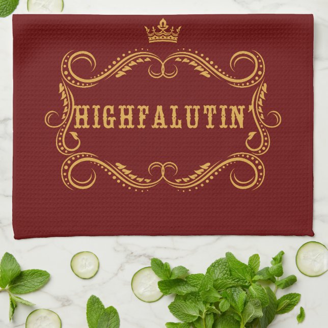 Linge De Cuisine L'argot du pays drôle de Highfalutin (Plié)