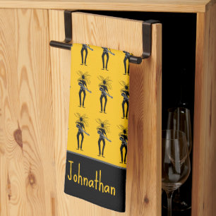 Linge De Cuisine L'Art Africain, Guitaristes Silhouette