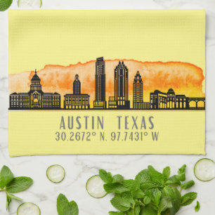 Linge De Cuisine Latitude Austin Skyline