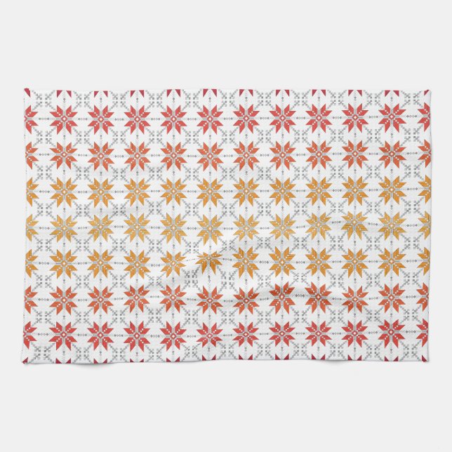 Linge De Cuisine Latvian Morning SUN motif géométrique IV (Horizontal)