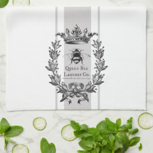 Linge De Cuisine Laurel Wreath Queen Bee d'inspiration française gr