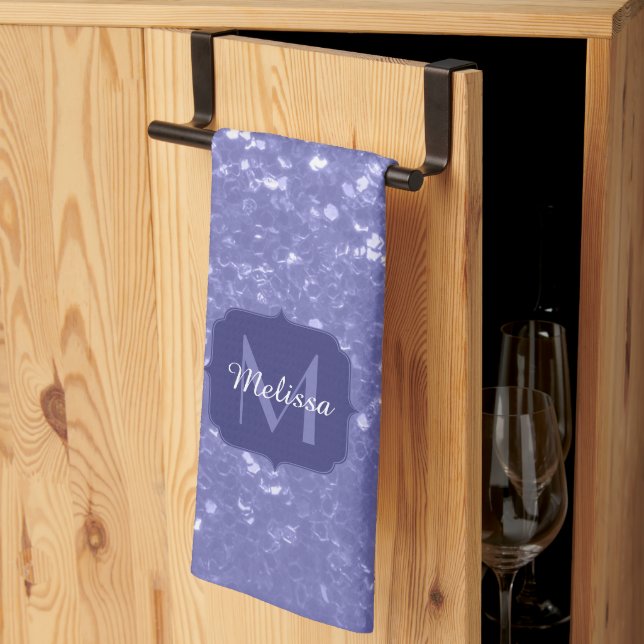 Linge De Cuisine Lavande violet scintille parties scintillant bling (Pliage en tiers)