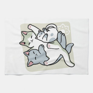 Linge De Cuisine Laze Furr Days - Cute Lazy Cats Design