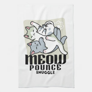 Linge De Cuisine Laze Furr Days - Cute Lazy Cats Design