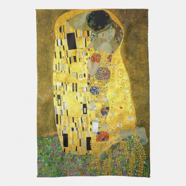 Linge De Cuisine Le baiser par Gustav Klimt (Vertical)
