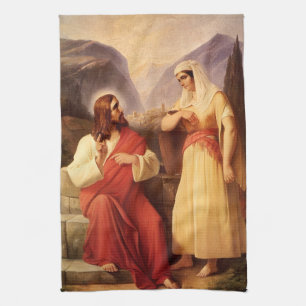Linge De Cuisine Le Christ et la Samaritaine par Christian Schleisn