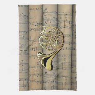 Linge De Cuisine Le ~ de cor de harmonie a roulé le musical de ~ de