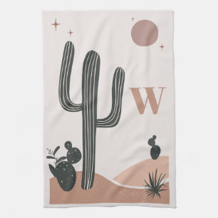 Linge De Cuisine Le désert Saguaro Cactus Moderne