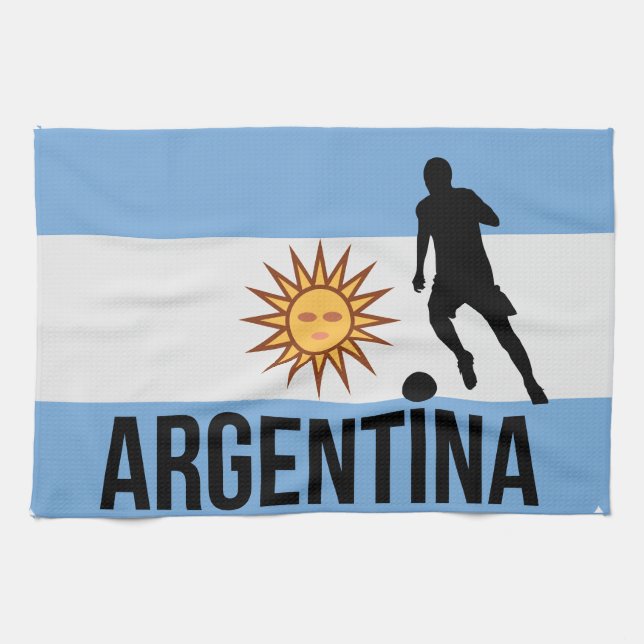 Linge De Cuisine Le footballeur du drapeau argentin utilise point c (Horizontal)