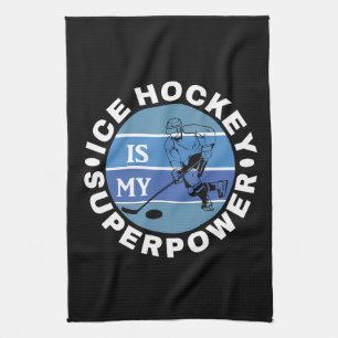 Linge De Cuisine Le hockey sur glace est ma superpuissance