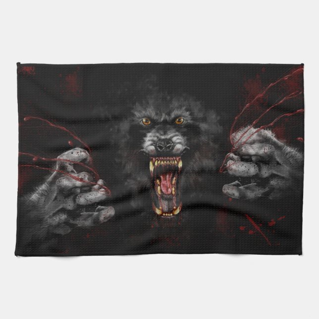 Linge De Cuisine Le loup-garou qui déchire votre coeur (Horizontal)