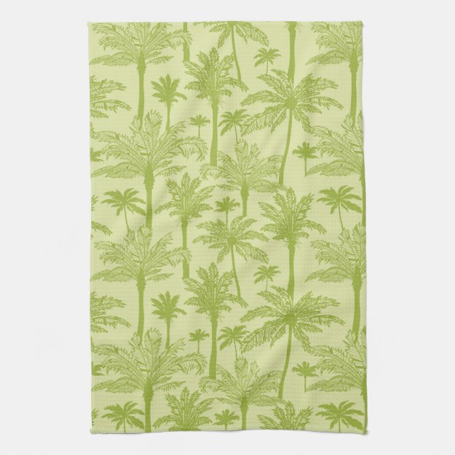 Linge De Cuisine Le Motif des palmiers verts (Vertical)