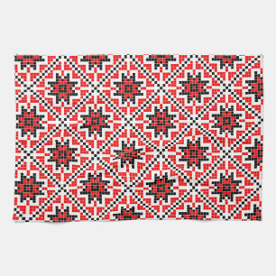 Linge De Cuisine le motif traditionnel roumain du costume ethnique