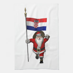 Linge De Cuisine Le père noël visitant la Croatie